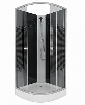 Душевая кабина Niagara Eco NG-4501-08BK BLACK 90x90x200 стекло мозаика