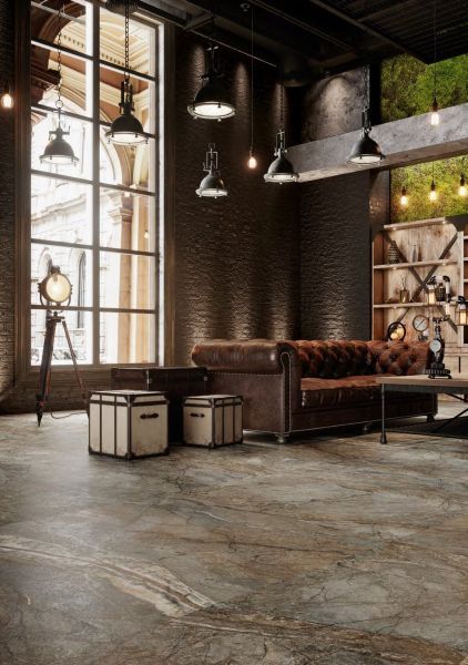 Керамогранит Сильвер Рут серый обрезной 119,5х119,5