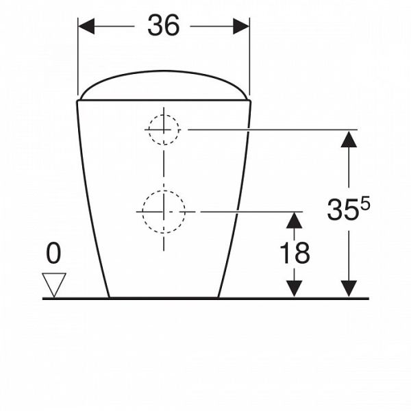 Унитаз приставной Geberit Citterio 500.512.01.1 белый