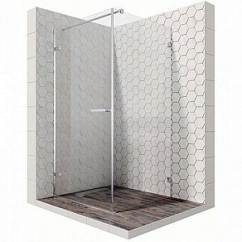 Душевой уголок Ambassador Abner 10011101L 90x90x200 профиль хром, стекло прозрачное