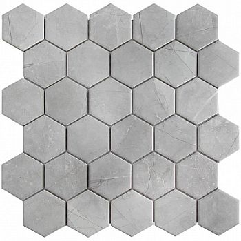 Мозаика Homework Mosaic Hexagon Small Marble Grey Matt 27.1x28.2 Мозаика Homework Mosaic Hexagon Small Marble Grey Matt 27.1x28.2