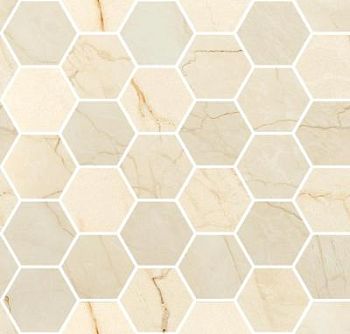 Crema Avorio Mosaico Esagoni Levigato 30x30