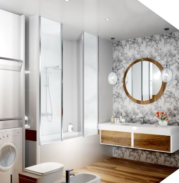 Плитка Монфорте белый матовый обрезной 20х120