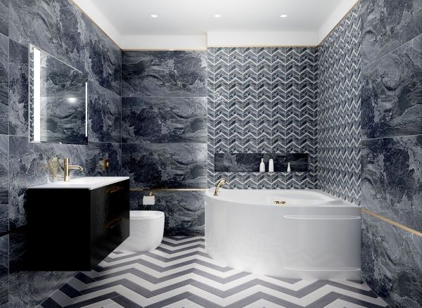 Керамогранит Вяз белый 9,9х40,2