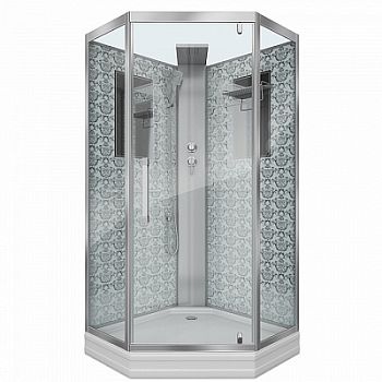 Душевая кабина Niagara Luxe NG-7799WBK 90х90х210 стекло прозрачное