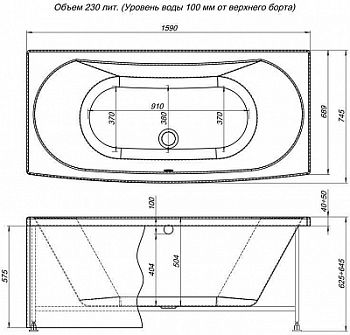Акриловая ванна Aquanet Izabella 160x75