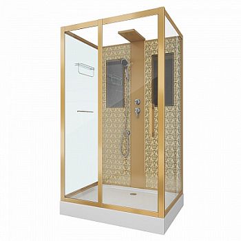 Душевая кабина Niagara Luxe NG-7711GBK 90х120х210 стекло прозрачное