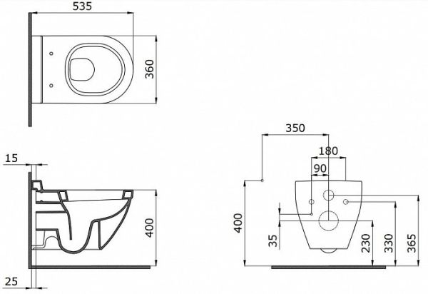 Унитаз подвесной Bocchi Taormina 1012-025-0129 кофейный