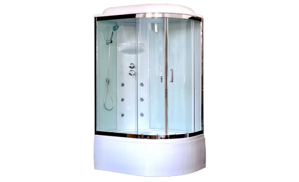 Душевая кабина Royal Bath RB8120BK3-WT-CH-L 120x80 см левая хром