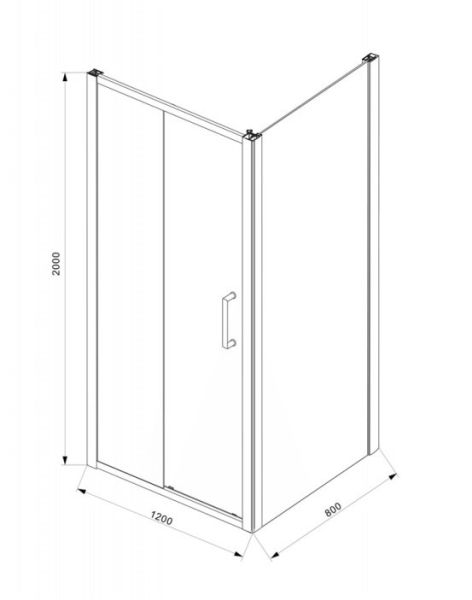 Душевой уголок Bravat Blackline BS120.3101B 120x80x200 см прямоугольный черный Душевой уголок Bravat Blackline BS120.3101B 120x80x200 см прямоугольный черный