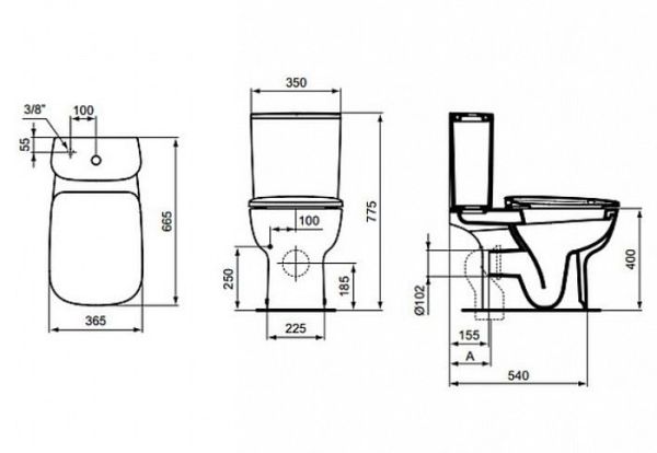 Унитаз-компакт Ideal Standard Esedra T283401