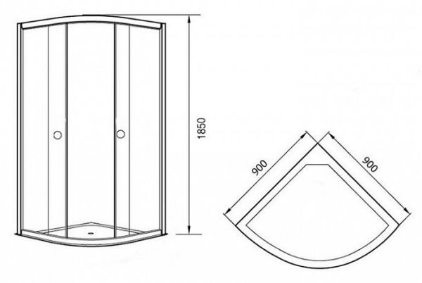 Душевой уголок Agger A01-090TCR/G 90х90 см
