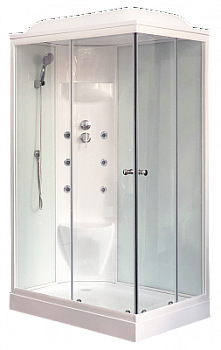 Душевая кабина Royal Bath 8120HP7-WT белое/прозрачное левая