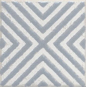 Вставка Амальфи орнамент серый 9,9х9,9