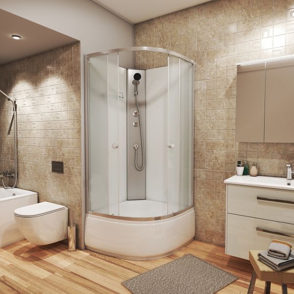 Душевая кабина Niagara Eco NG-7308-08BK 90x90x200 стекло матовое