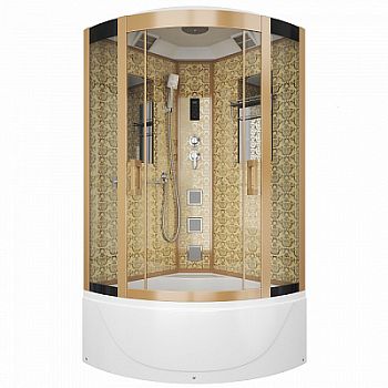 Душевая кабина Niagara NG-7790G 90x90 см с гидромассажем стенки золото