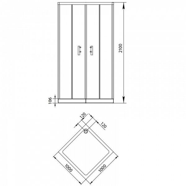 Душевой уголок Aquanet Alfa Cube 1001-12