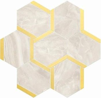 Esagona Bacchetta Ambra Oro 30x28
