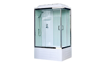 Душевая кабина Royal Bath BP RB8120BP6-WT-CH-R 120x80 см правая задние стенки белые дверь прозрачная