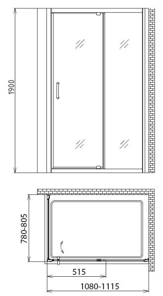 Душевой уголок Gemy Sunny Bay S28191C-A80 Душевой уголок Gemy Sunny Bay S28191C-A80