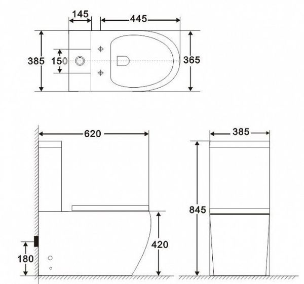 Унитаз-компакт BelBagno Amanda BB051CPR безободковый P-trap Унитаз-компакт BelBagno Amanda BB051CPR безободковый P-trap