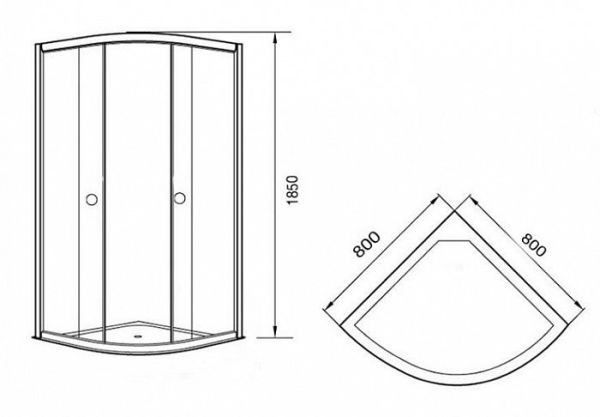 Душевой уголок Agger A01-080MCR/G 80х80 см Душевой уголок Agger A01-080MCR/G 80х80 см