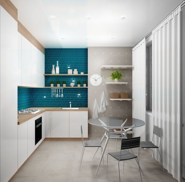 Плитка Клемансо бирюзовый грань 7,4х15