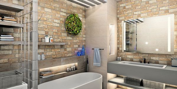 Плитка Гренель серый обрезной 30х89,5