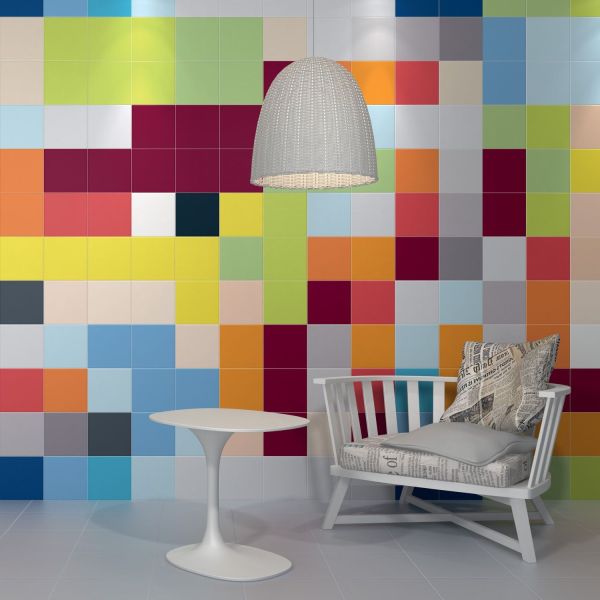 Плитка Калейдоскоп ярко-желтый 20х20