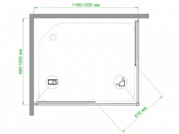 Душевой уголок Royal Bath HPD-C 120х100х185 матовое Душевой уголок Royal Bath HPD-C 120х100х185 матовое