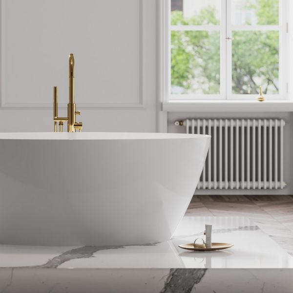 Ванна из искусственного камня Omnires Siena 160х80 SIENAWWBP Ванна из искусственного камня Omnires Siena 160х80 SIENAWWBP