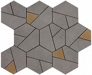 Мозаика Boost Smoke Mosaico Hex Yellow 25x28.5