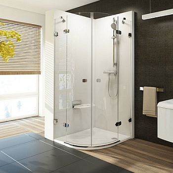 Душевой уголок Ravak Brilliant BSKK4-80 3U244A00Y1 хром стекло прозрачное транспарент