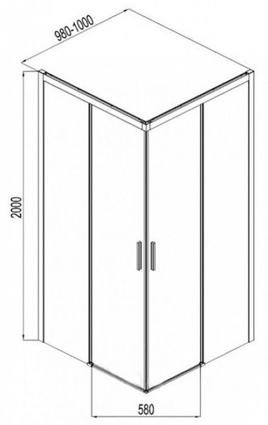 Душевой уголок Aquanet Pleasure AE60-S-100x100U-BT 100x100 прозрачное стекло