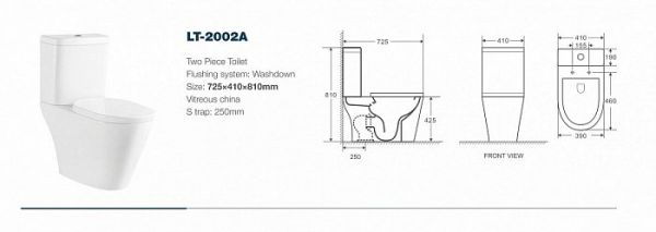 Унитаз-компакт Azario Parma AZ-2002 с сиденьем микролифт