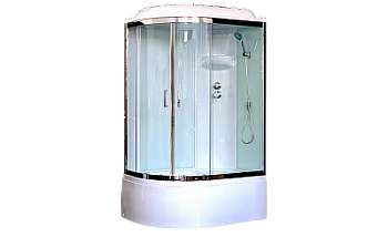 Душевая кабина Royal Bath RB8120BK6-WT-CH-L 120x80 см левая двери прозрачные задние стенки белые хром
