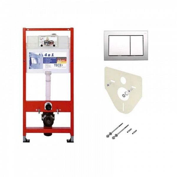 Комплект TECE Base 9400006.WC1 подвесной унитаз+ инсталляция+ кнопка смыва хром глянцевый