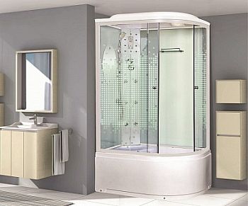 Душевая кабина Niagara Premium NG-310-01LN 120x80x220 левая с гидромассажем стекло мозаика