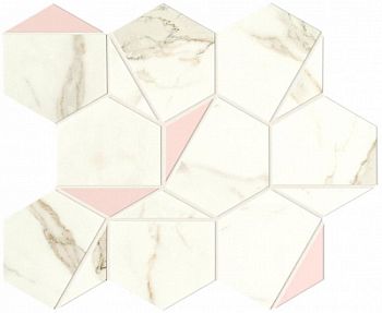 Мозаика Marvel Shine Calacatta Prestigio Rose Hex Silk 25.1x29
