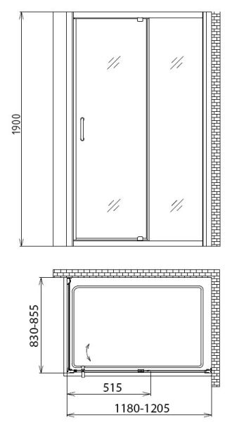 Душевой уголок Gemy Sunny Bay S28191B-A85 Душевой уголок Gemy Sunny Bay S28191B-A85