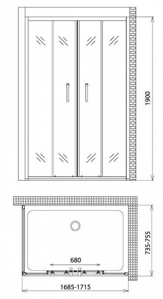 Душевой уголок Gemy Victoria S30192C-A75