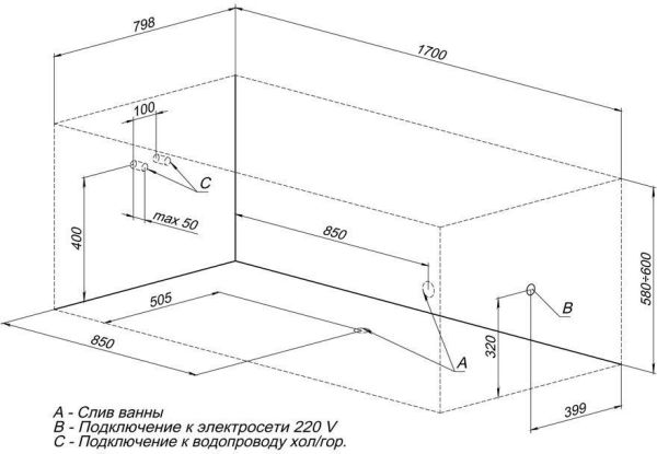 Акриловая ванна Aquanet Valencia 170x80 Акриловая ванна Aquanet Valencia 170x80