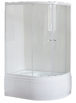 Душевой уголок Royal Bath 8120BK-T прозрачное левый