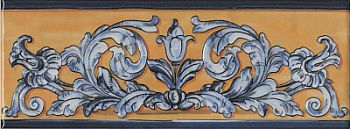 Декор Площадь Испании 15х40 коричневый