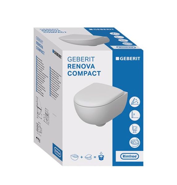 Унитаз подвесной Geberit Renova Compact 500.803.00.1 белый