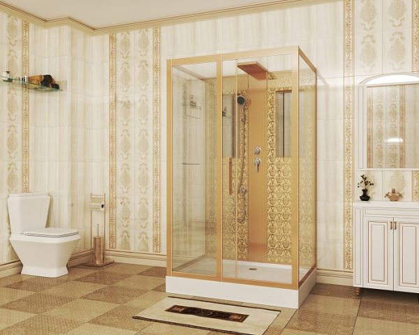 Душевая кабина Niagara Luxe NG-7711GBK 90х120х210 стекло прозрачное