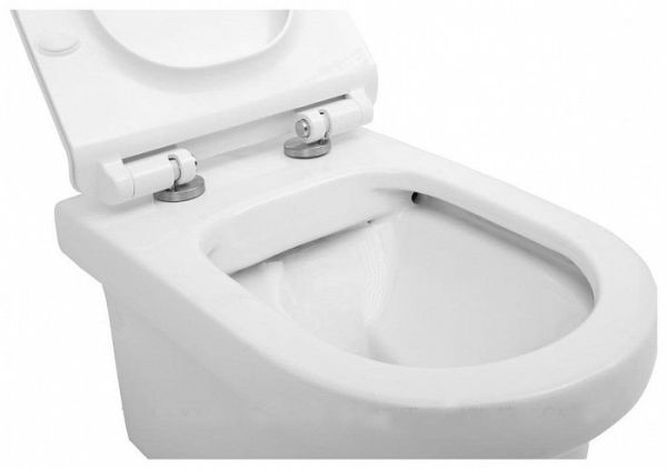 Унитаз подвесной Aquanet Nova-W BL-101N-WHT (211914) безободковый с крышкой сиденьем Soft Close - Slimseat