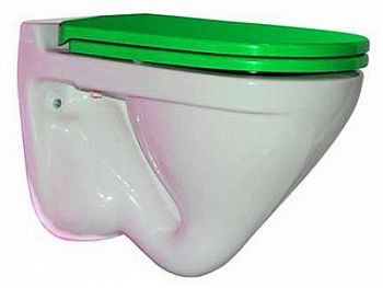 Унитаз подвесной Sanita luxe Attica Luxe Color Green белый/зеленое сиденье Soft-close