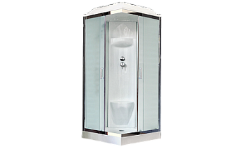 Душевая кабина Royal Bath RB90HP6-WC-CH 90x90 см дверь матовая задние стенки белые