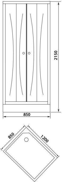 Душевая кабина Aquanet Antares 171616 L 120x85
